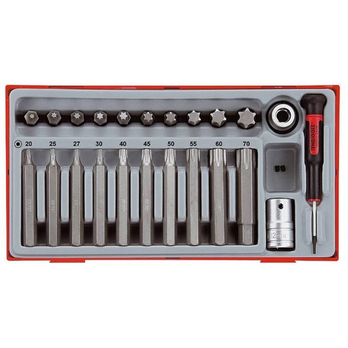 Nasadki trzpieniowe z grotami TX TengTools z chwytem 1/2″