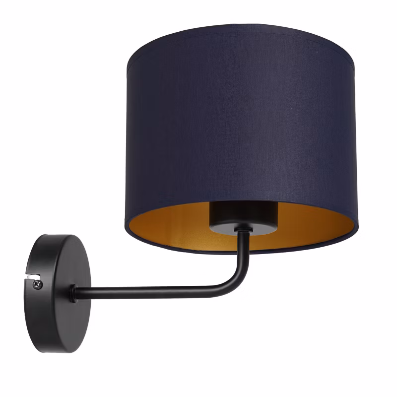 Kinkiet ścienny Luminex Arden czarny mat-granatowy-złoty 1 x E27 x 15W IP20 wym: 24 x 18 x 26 cm – 1 szt.