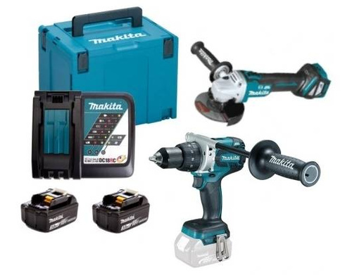 Zestaw COMBO wkrętarka szlifierka Makita DLX2255TJ 2×5.0 Ah
