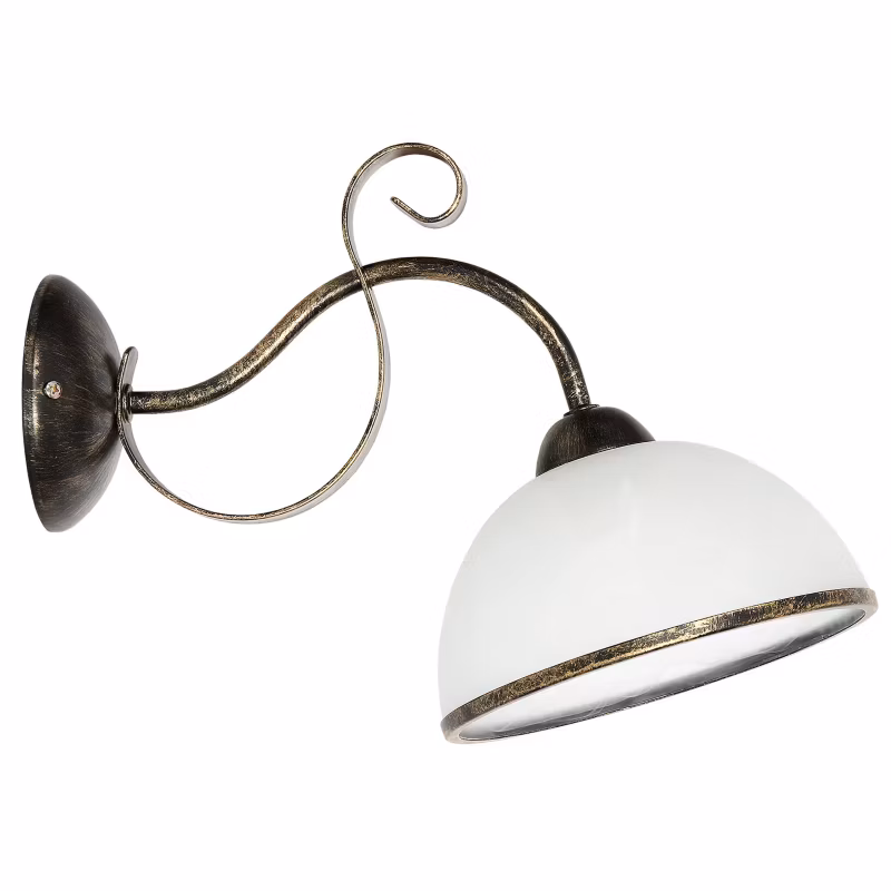 Kinkiet ścienny Luminex Antica złota patyna-biały 1 x E27 x 15W IP20 wym: 26 x 19 x 33 cm – 1 szt.