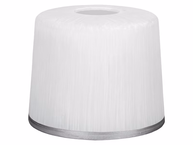 Klosz do lampy owalny E27 szklany 12x10cm mleczny/srebrny 1szt.