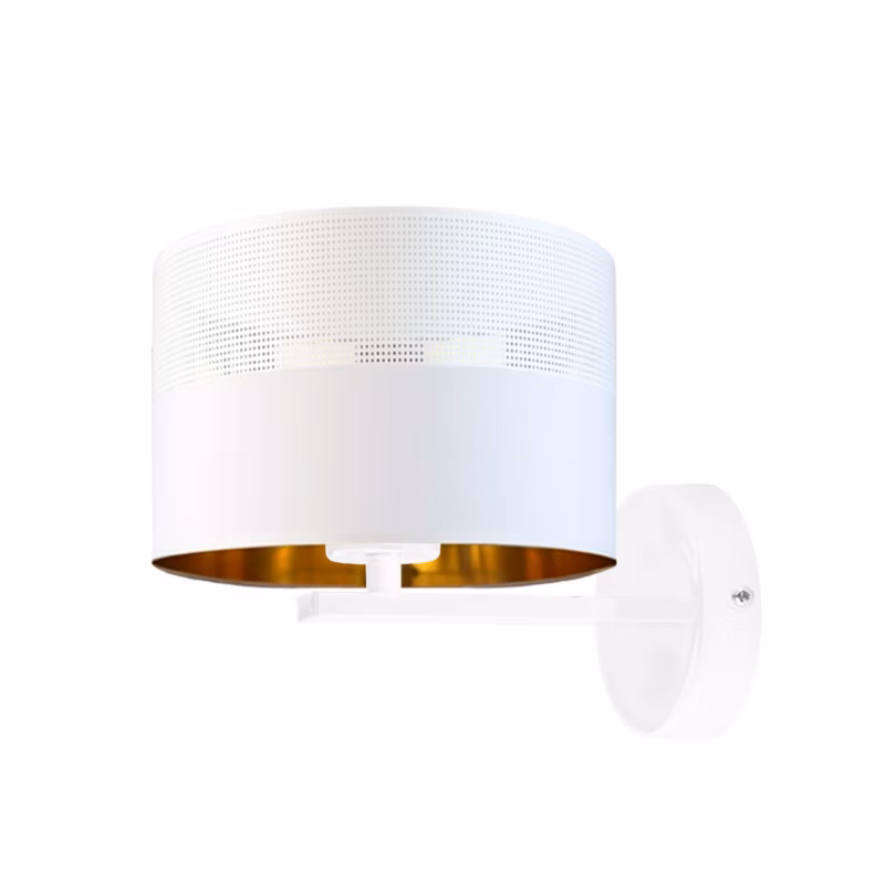 Kinkiet Volta Light Factory Simple Biały/Biały ze złotem Abażur 1xE27 1szt.