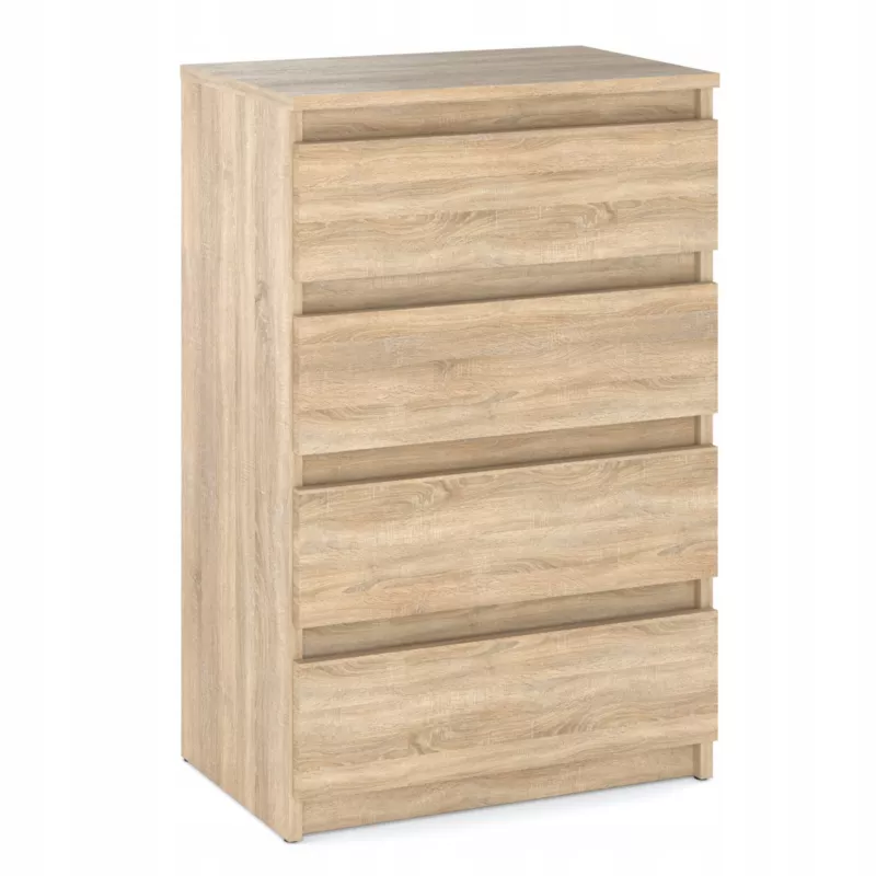 Komoda Z 4 Szufladami Stiv-Meble Dąb Sonoma Szafka Rtv 60X33,5X92,5 Cm 1Szt.