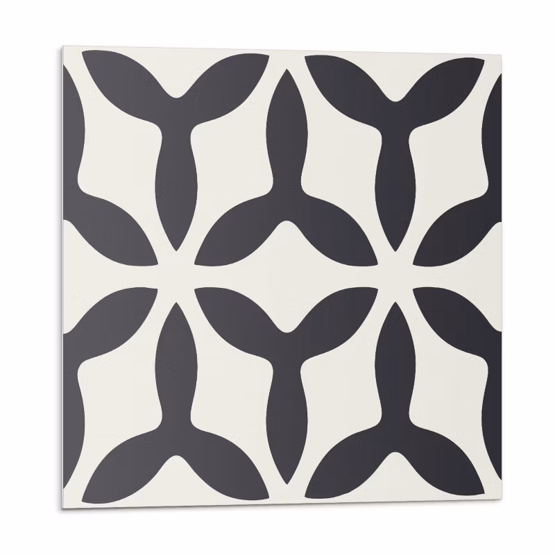 Kafelki samoprzylepne Wallfluent 50×50 cm Nowoczesny wzór z płetwami 4 szt.