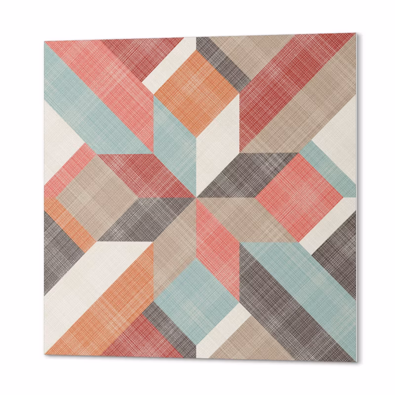 Komplet Kafelków Samoprzylepnych ArtPrintCave 50×50 cm Geometria w kolorowych kształtach 4 szt.