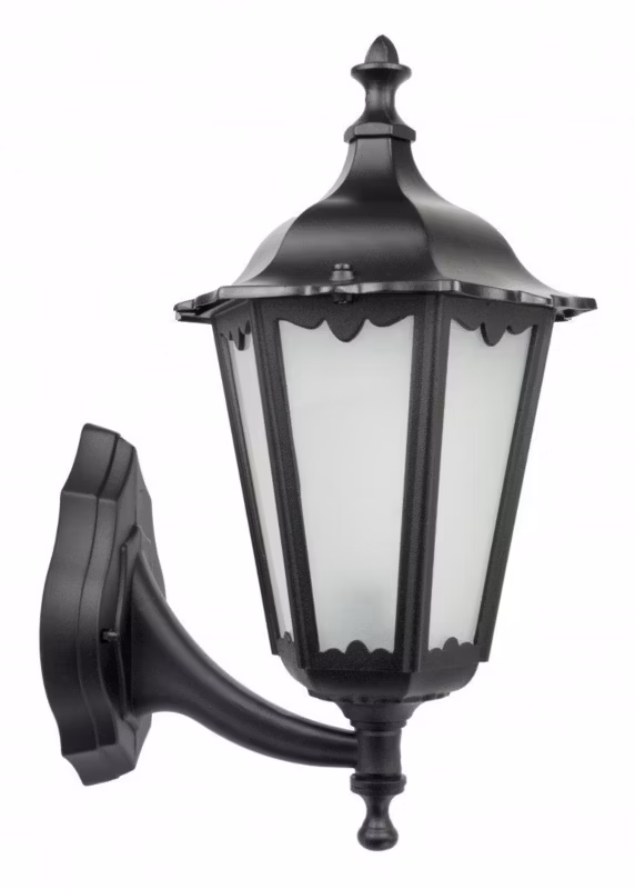 Kinkiet ścienny zewnętrzny SU-MA Retro czarny 1 x E27 x IP43 wym: 45 x 24 x 28 cm – 1 szt.