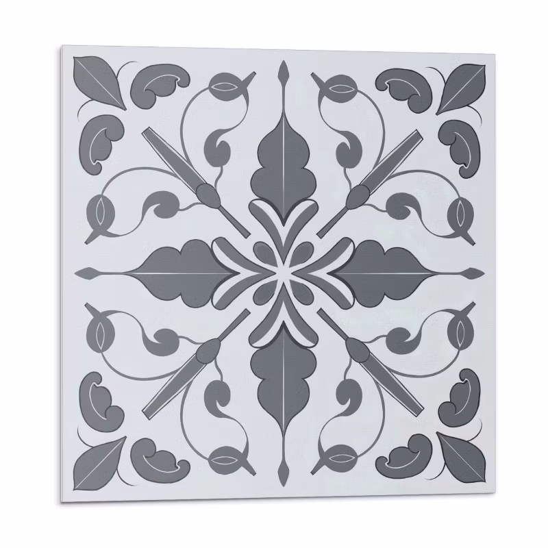 Kafelki samoprzylepne Wallfluent 50×50 cm Symetryczny motyw roślinny 4 szt.