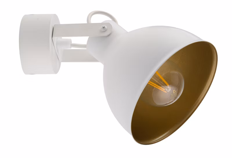 Kinkiet ścienny Sigma Lighting Mars biało-złoty styl nowoczesny 1 x E27 x 15W IP20 wym: 18 x 15 x 24 cm – 1 szt.