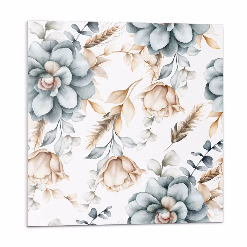 Kafelki samoprzylepne Wallfluent 30×30 cm Roślinny wzór kwiatowy 9 szt.