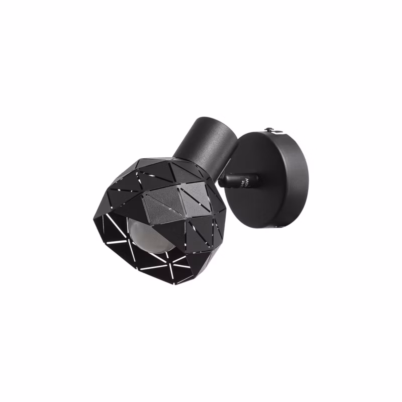 Kinkiet ścienny Light Prestige Reus czarny 1 x E14 x 40W IP20 wym: 15 x 10 x 14 cm – 1 szt.