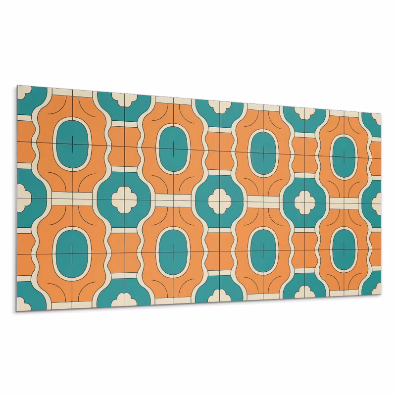 Kafelki samoprzylepne Wallfluent 60×30 cm Kratkowy wzór w formie geometrycznej 6 szt.