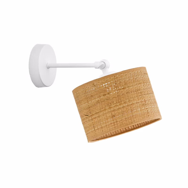 Kinkiet Volta Light Factory Loko Biały/Rattan Abażur 1xE27 1szt.