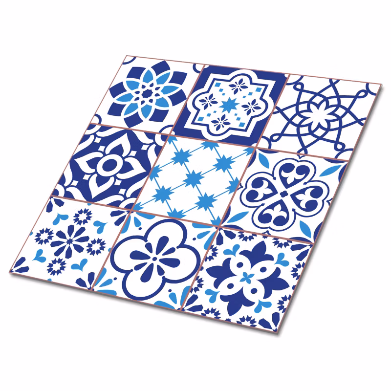 Kafelki samoprzylepne Tulup 30×30 cm Wzór azulejo. 9 szt.