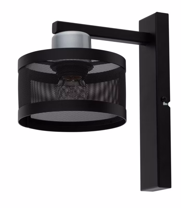 Kinkiet ścienny Sigma Lighting Off czarno-srebrny 1 x E27 x 15W IP20 wym: 25 x 15 x 22 cm – 1 szt.