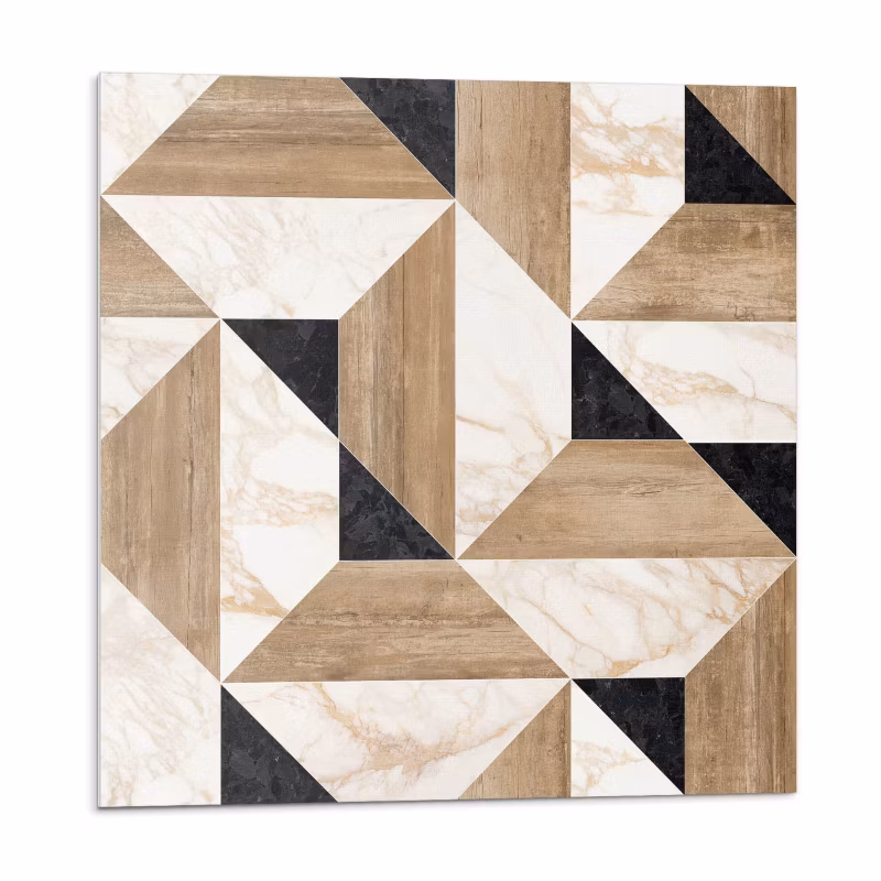 Kafelki samoprzylepne Wallfluent 30×30 cm Wzór geometryczny na płytkach 9 szt.