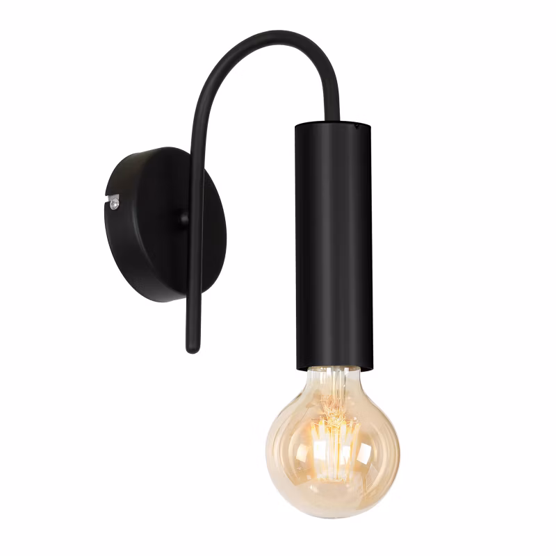 Kinkiet ścienny Luminex Loppe czarny mat styl minimalistyczny 1 x E27 x 15W IP20 wym: 21 x 10 x 17 cm – 1 szt.