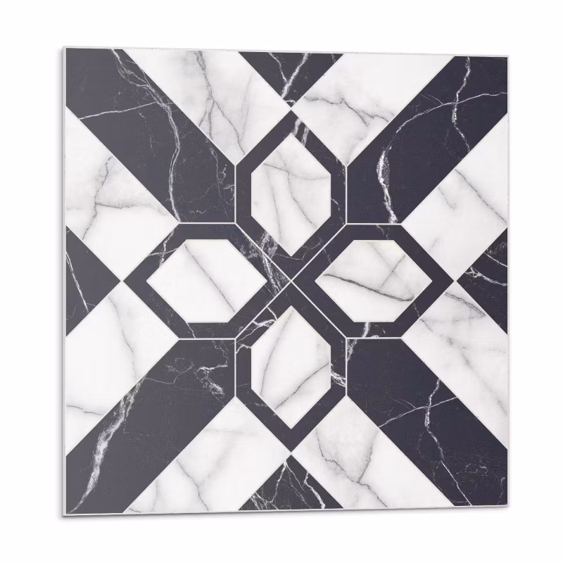 Kafelki samoprzylepne Wallfluent 30×30 cm Marmurowe figury w geometrycznym stylu 9 szt.