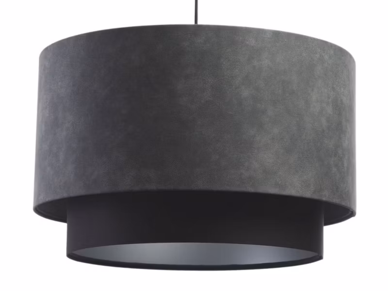 Lampa Bps Koncept wisząca DOUBLE ZAMSZ 60 szara/czarna blatem 1 szt