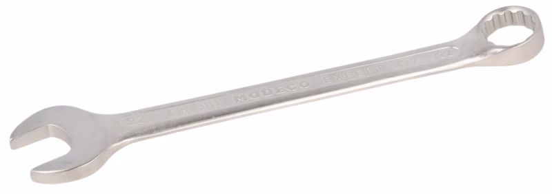 Klucz płasko-oczkowy Modeco Expert 22 mm Cr-V satin – zawieszka plastikowa – 1 szt.