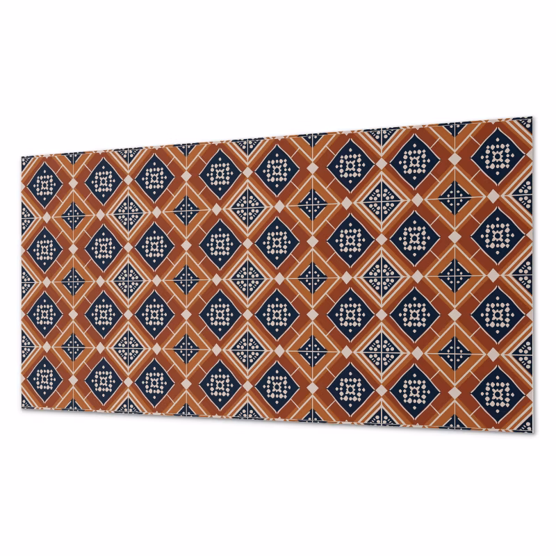 Komplet Kafelków PCV ArtPrintCave 60×30 cm Geometria w brązach i bieli 6 szt.