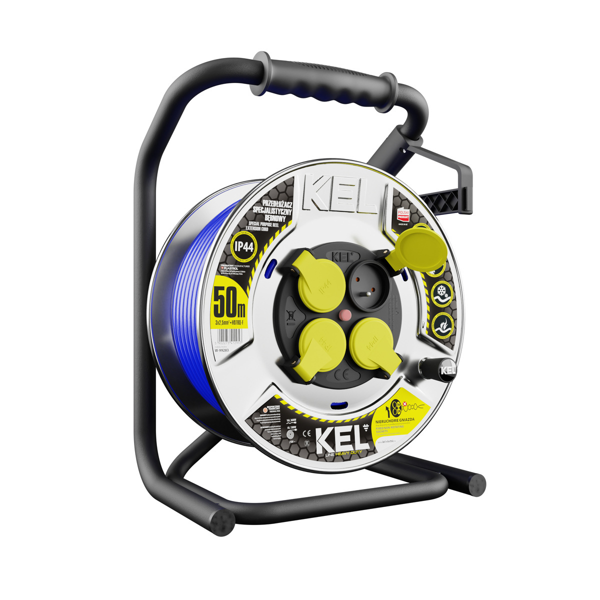 Przedłużacz bębnowy Kel Heavy Duty W-99283, 50M/3X2,5