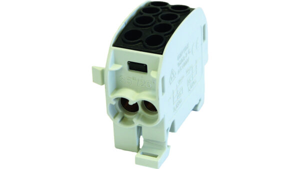 Blok rozdzielczy – odgałęźny Al/Cu SCB 35 (80210) SIMBLOCK czarny 81502007