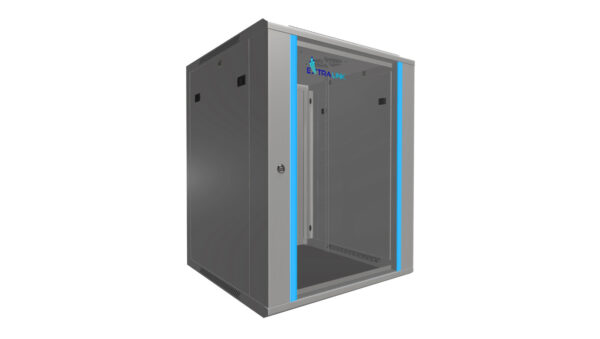 Szafa rack montowana na ścianie Extralink 15U 600×600 Szara