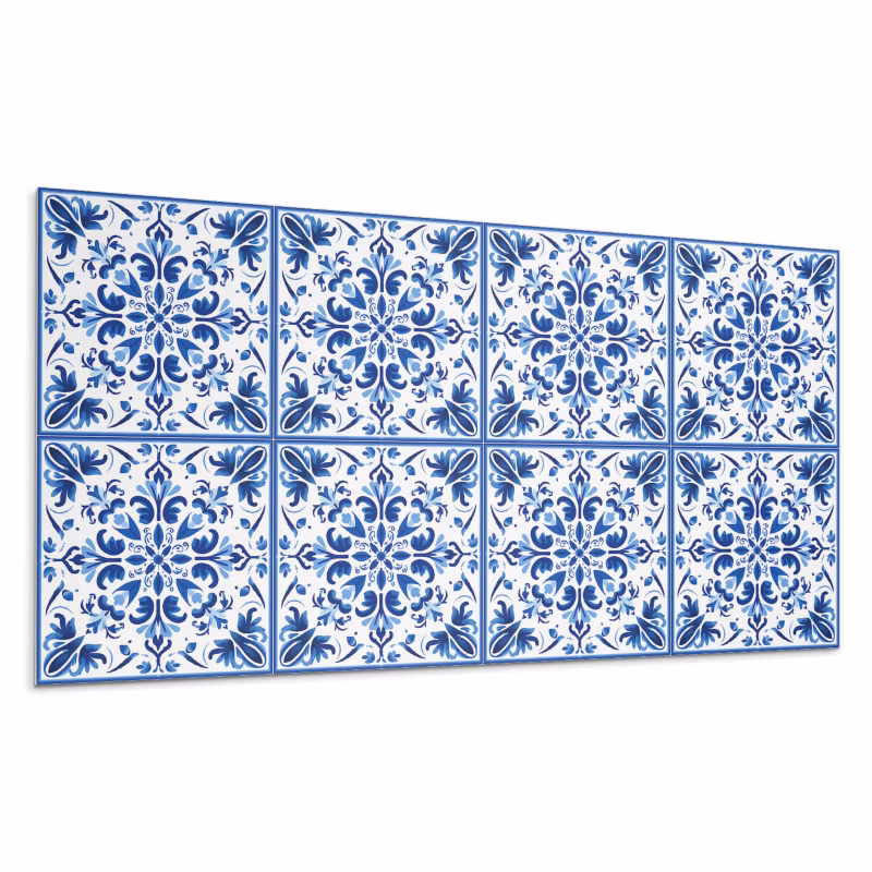 Kafelki samoprzylepne Wallfluent 40×20 cm Symetryczne kwiaty w harmonii 10 szt.