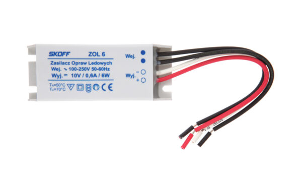 Zasilacz napięciowy typ ZOL6 100 – 240 V AC / 10 V DC 6 W IP 68 0 0