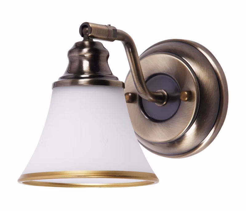 Kinkiet ścienny Rabalux Grando brązowo-biały styl klasyczny 1 x E14 x 40W IP20 wym: 14 x 11 x 24 cm – 1 szt.