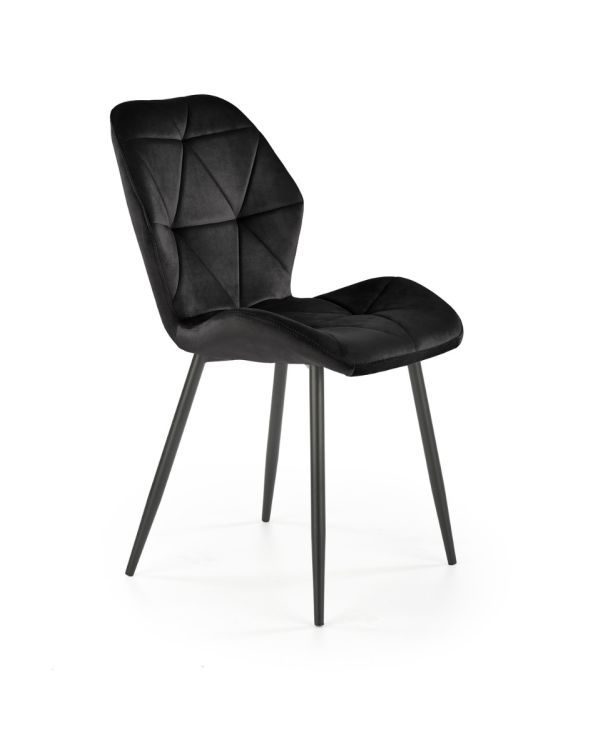 Krzesło Halmar tapicerowane K453 VELVET czarne 1 szt