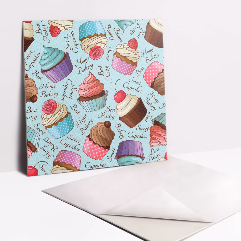 Kafelki samoprzylepne Tulup 30×30 cm Kolorowe babeczki 9 szt.