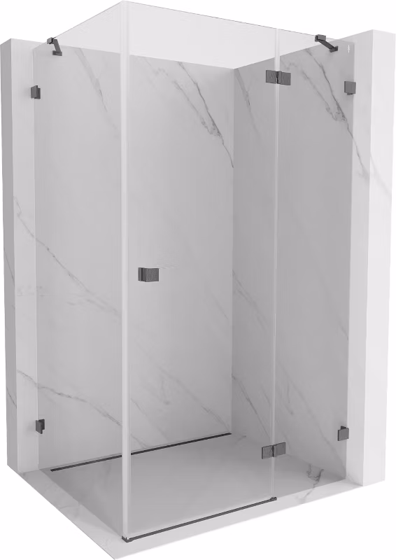 Kabina prysznicowa prostokątna Mexen Lunar gun gray transparent 100×90 cm 1 szt.