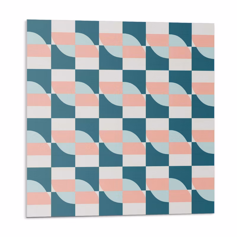 Kafelki samoprzylepne Wallfluent 20×20 cm Wzór kratki w stylu geometrycznym 20 szt.