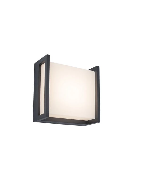 Kinkiet ścienny zewnętrzny Lutec Qubo antracyt LED 8W 3000K 650lm IP54 wym: 14 x 7,2 x 14 cm aluminium – 1 szt.