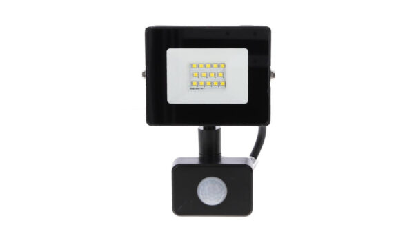 NAŚWIETLACZ LED SMD KASTEL 10W 4000K 800LM IP65 CZARNY CZ. PIR C64-S-LFK-010BL-4K