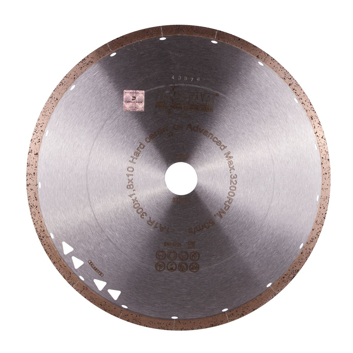 Tarcza diamentowa Hard Ceramics Advanсed 1A1R 300×1,8x10x25,4 DISTAR 11120528022