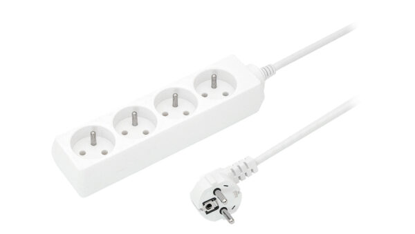 Przedłużacz 4-gniazda z/u 16A 1,5m /OMY 3×1,5/ biały PS-470 T-110730