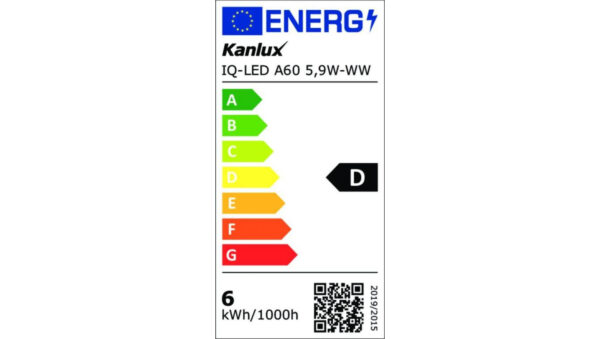 Żarówka LED E27 IQ-LED A60 5,9W-WW 806lm 2700K barwa ciepła 3 lata Gwarancji 36673