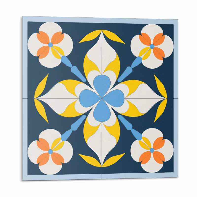 Kafelki samoprzylepne Wallfluent 30×30 cm Roślinny design 9 szt.