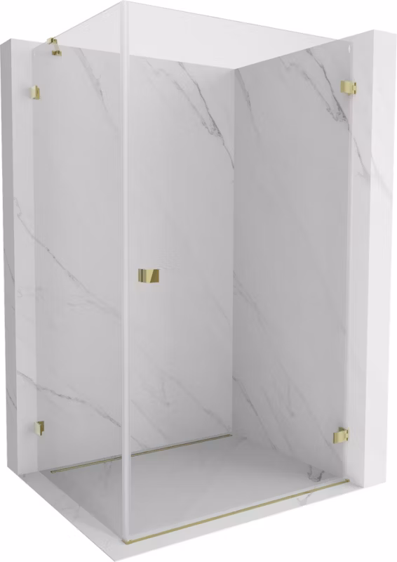 Kabina prysznicowa uchylna Mexen Lunar-B złota 85×80 cm 832-085-080-50-00-P 1 szt.