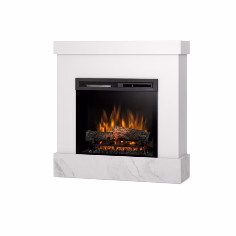 Kominek elektryczny Warmtec Diro 1400W 23″ XHD Biały, Marmur Crystal 1 szt.