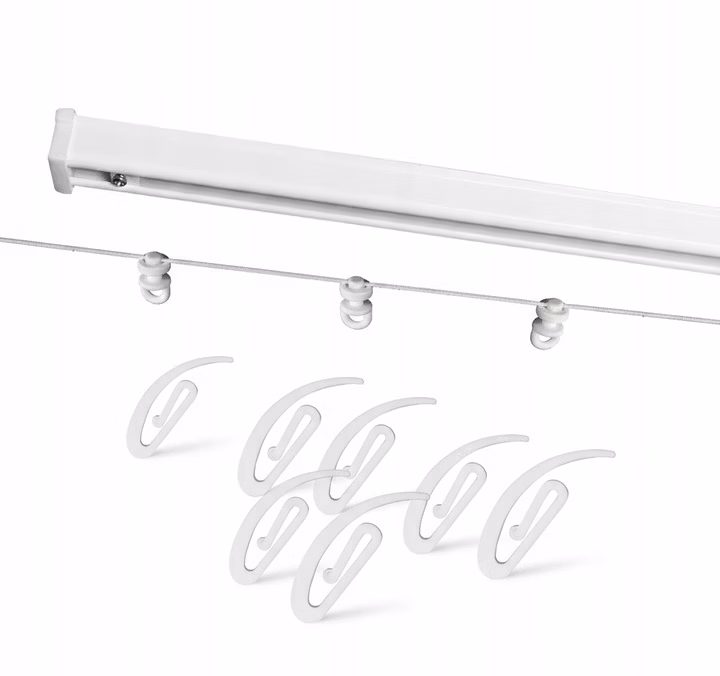 Karnisz Szyna Sufitowa Aluminiowa ZESTAW WAVE PS PANCZO Biały 400 cm 1 szt.