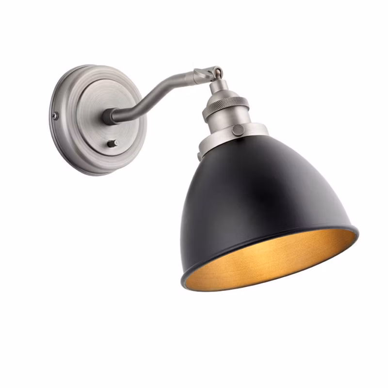 Kinkiet z włącznikiem Endon FRANKLIN postarzana cyna 1xE14x15W IP20 – 1 szt.