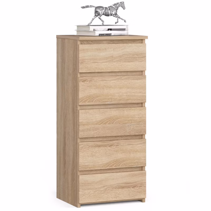 Komoda Akord CL5 Dąb Sonoma 40 cm 5 szuflad kolor Dąb Sonoma mat 40x35x92 cm 1 szt.