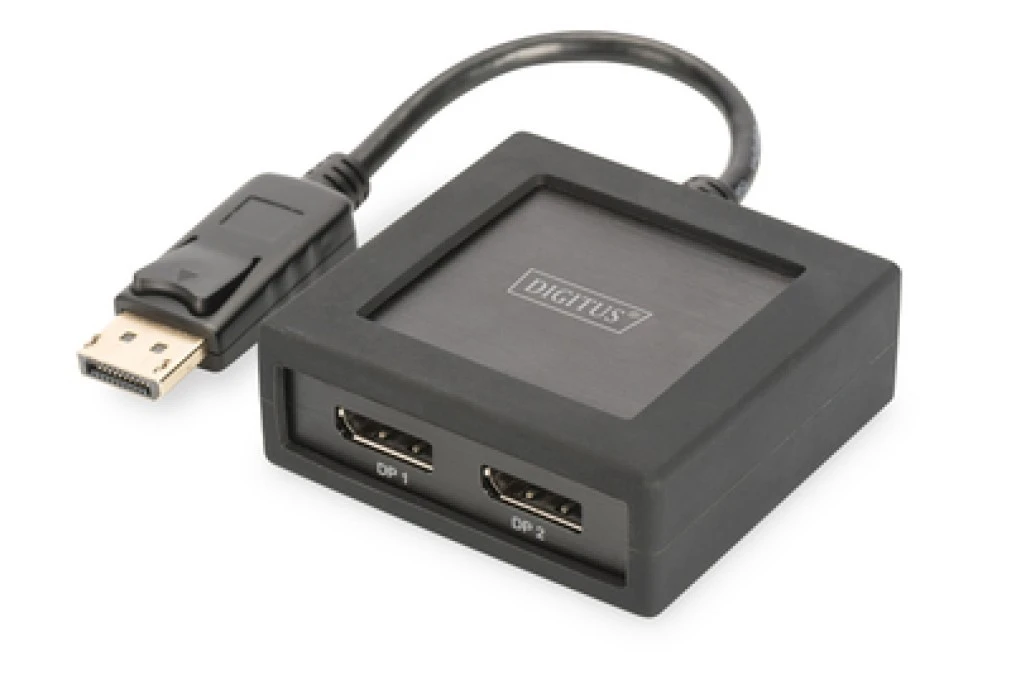 Rozdzielacz/Splitter DisplyPort do DisplayPort 2‑portowy 4K 60Hz UHD 3D HDCP 1.3 audio DS‑45404