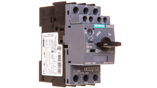Wyłącznik silnikowy 3P 1,4-2A 1Z 1R S00 3RV2011-1BA15