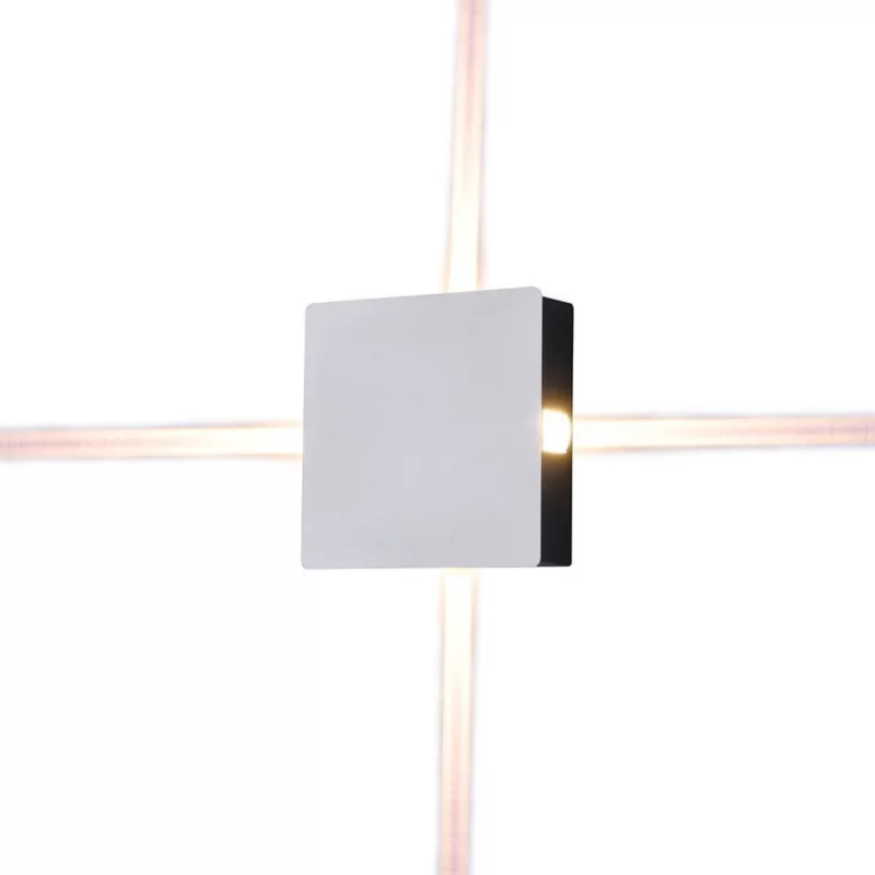Kinkiet ścienny zewnętrzny V-TAC biały LED 4W 3000K 428lm IP65 wym: 15 x 15 x 5 cm aluminium – 1 szt.