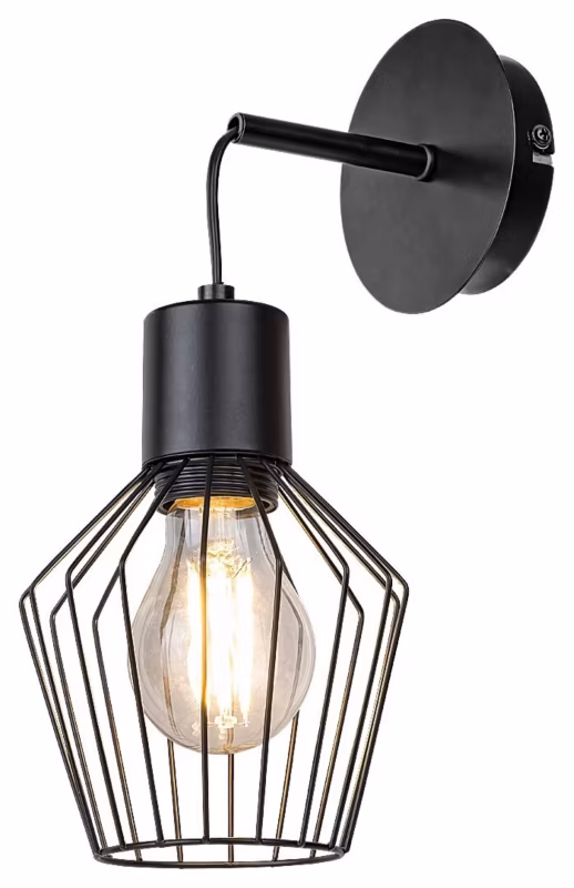 Kinkiet ścienny Rabalux Belano czarny styl nowoczesny 1 x E27 x IP20 wym: 28 x 28 x 19 cm – 1 szt.