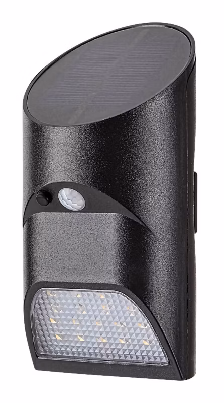 Kinkiet solarny z czujnikiem Rabalux Sepik czarno-biały LED 3.6W 4000K 150lm IP44 wym: 16 x 8 x 8 cm tworzywo sztuczne – 1 szt.